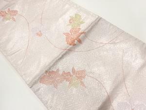 アンティーク　蘭模様織出し袋帯（材料）